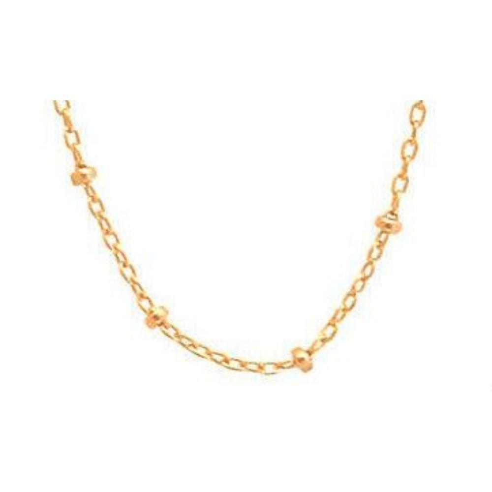 egirl 14" choker - simplicity chain gold - 2mm bead gold