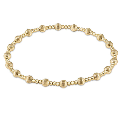 Dignity Sincerity Pattern Bead Bracelet - Gold