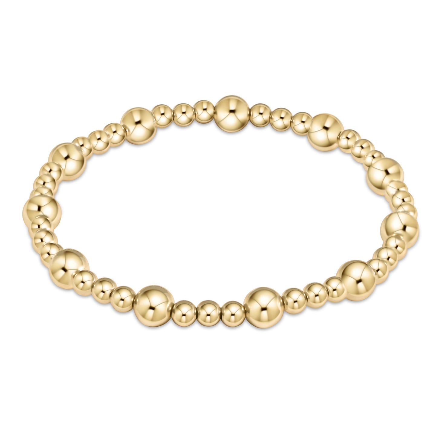 Classic Sincerity Pattern Bead Bracelet - Gold