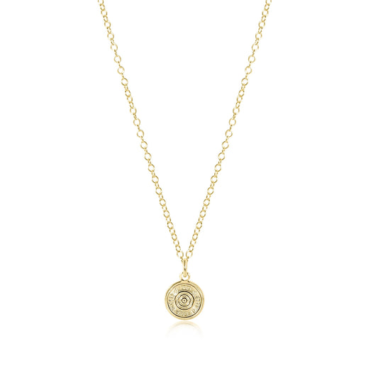 16" Necklace Gold - Athena Mini Gold Charm