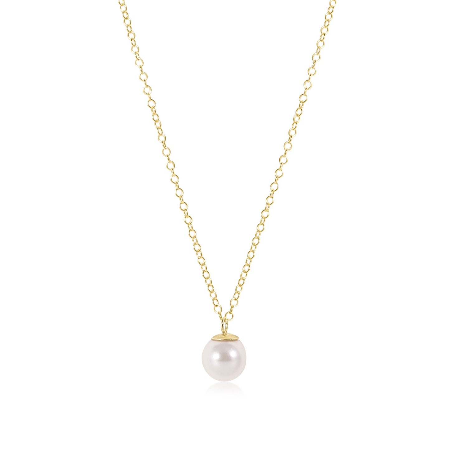 *Retiring* 16" Necklace Gold - Clarity Pearl Charm