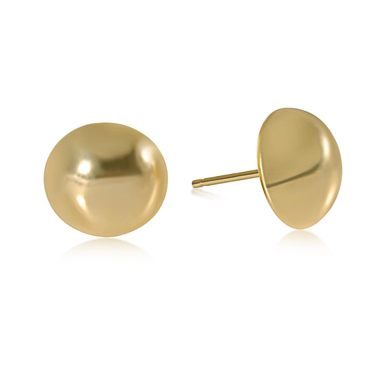 Classic 12mm Button Stud - Gold