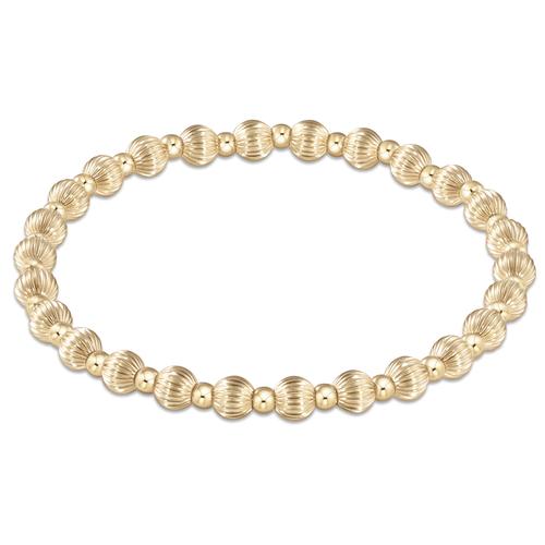 Dignity Grateful Pattern Bead Bracelet - Gold