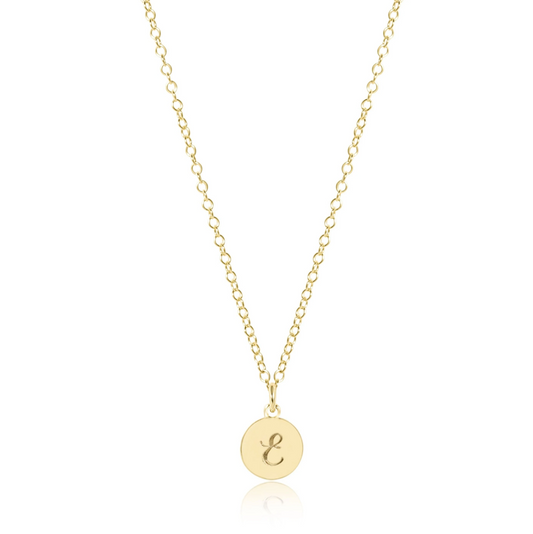 16" Necklace Gold - Respect Small Gold Disc