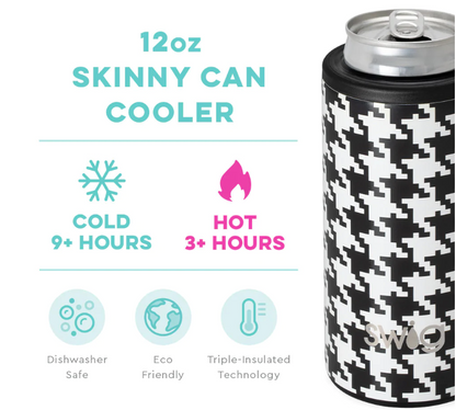 Houndstooth Skinny Can Cooler (12oz)