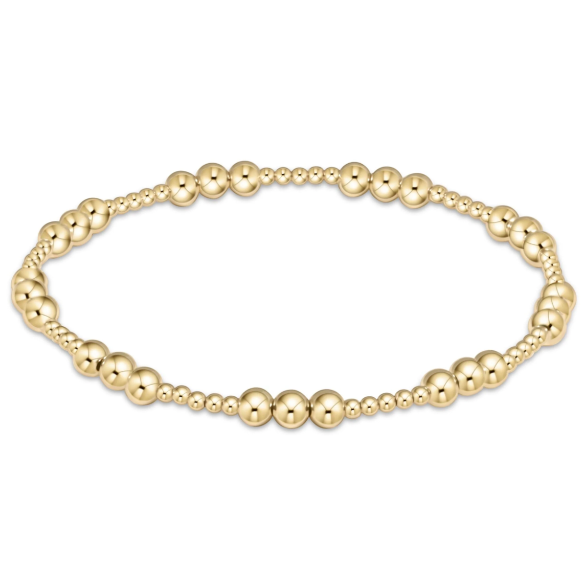 Classic Joy Pattern Bead Bracelet - Gold