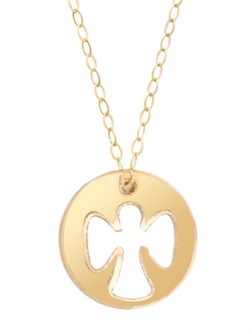 egirl guardian angel necklace gold