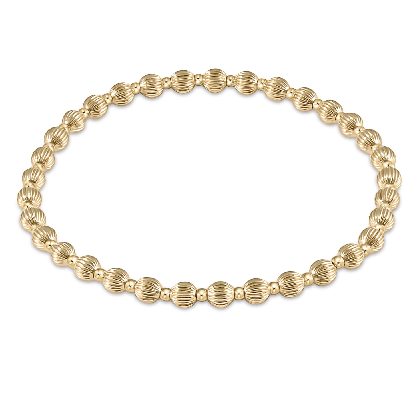 Dignity Grateful Pattern Bead Bracelet - Gold