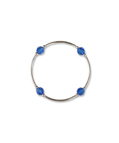 8mm Sapphire Crystal Blessing Bracelet - September: L