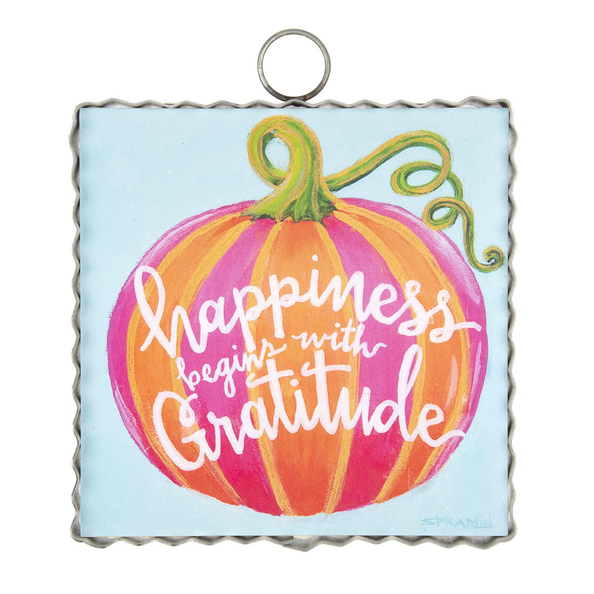 Mini Happiness & Gratitude Pumpkin Print