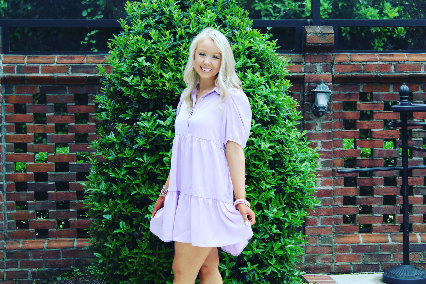 Lavender Gemstone Studded Dress