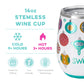 Tinsel Town 14 oz Stemless Wine Cup