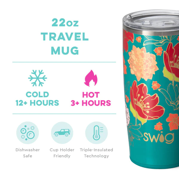 Swig : Fire Poppy Travel Mug (22oz)